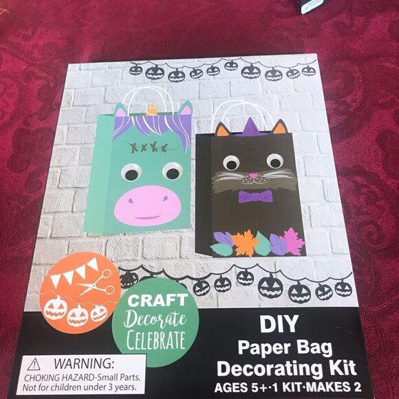 Paper Bag Halloween Decorating Bad Ghost Kit 2 Sets - Picture 6 of 6